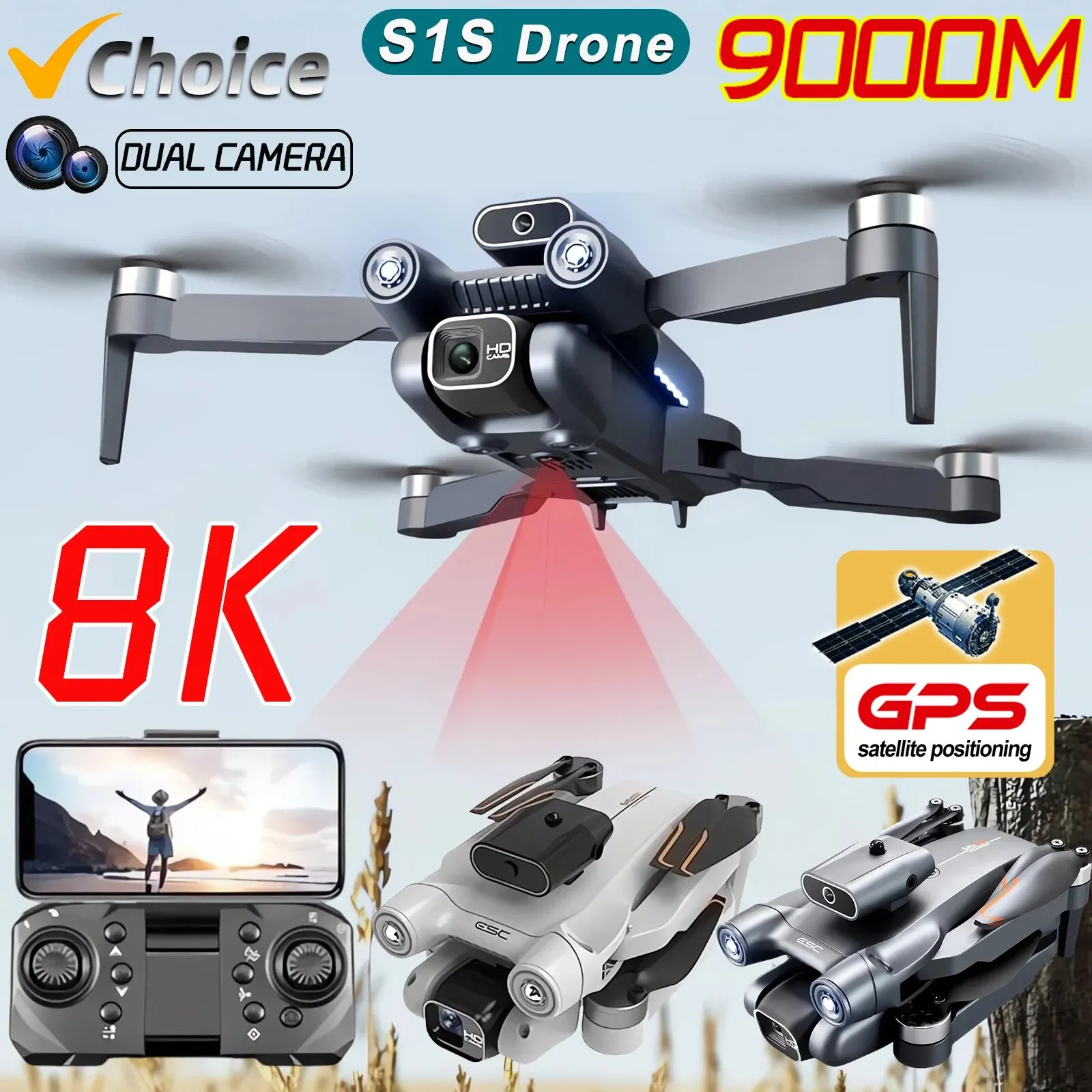 New S1S 5G GPS Drone Camera 8K - Drone Photogrammetry recension och pris